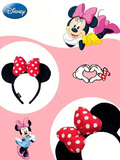 1pc  Ear Headband With Cute Bow, Cartoon Decor Hair Accessory Suitable For Daily Wear, Princess Party, Birthday Party, Gift Or Costume Party, Fashionable Women Hair Accessory, Valentine's Day, Headband Hair Clip Hairpiece