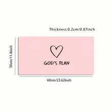 1 Large Gaming Mouse Pad With Pink Heart Minimalist Art Design, Non-Slip Washable Rubber Base, Extra-Large Desk Mat For Office Accessories, Computer Decor, Stain-Resistant Gaming Mouse Pad, Ideal Gift For Gamers - Extended Desk Mat, Stylish Office - Pink - View 9