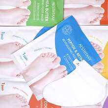 5片装保湿足膜 - 薰衣草/蜂蜜/视黄醇/椰子/乳木果油，每对40克，有助于缓解足部干燥、皲裂、脱皮，并减少关节皱纹，男女皆宜，适合手部松弛人士使用。 - 多色-5pcs - 查看 10