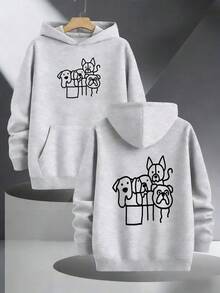 Sudadera con Capucha para Hombre de Primavera y Otoño Diseño Básico Imprescindible en Tu Armario U12H - Gris - Ver 8