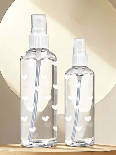 Flugmönster, genomskinlig PET-återfyllningsbar sprayflaska för resor och affärsresor, sminkborttagningsdispenser, återanvändbar hårsprayflaska, kontinuerlig vattenspray, för hårstyling, rengöring, växter, ansiktsåterfuktning