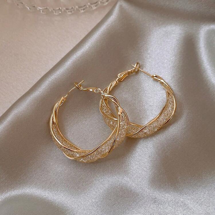 Women's Grid Earrings, New Irregular Design Studs, Elegant Ear Jewelry (Chance To Get "Buy 1 Get 2 Free" Or "Buy 1 Get 3 Free") - Nhiều màu - Xem 3