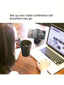 1 Universal Airplane Phone Holder, 360 Degree Rotatable, Hands-Free, Pocket-Sized, Essential Travel Accessory, Available In Pink And Black - Multicolor - View 3