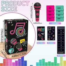 Grab The Microphone Family Karaoke Board Game - Music Trivia Card Game For 2-10 Players, Karaoke Party Games With 250 Lyrics, Family Games For Adults, Christmas & Birthday Gifts, Microphone Fun - 1 - 查看 4