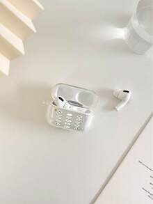 Numeric Painted Transparent Earphone Case With Detachable Buttons, Fashion Bluetooth Headphone Protective Cover Compatible With AirPods, Pro, 3, Pro (2nd Generation), 1/2 - Multicolor - View 6