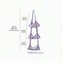 1pc Multi-Function Basketball, Volleyball, Soccer Ball Storage Hanging Bag, 3-4 Layer Suspendable Ball Organizer Holder, Sports Equipment Storage Rack For Home - Multicolor - View 2