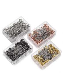 100pcs Stainless Steel Straight Pins, Faux Pearl Pins, Sewing Pins, Suitable For Garment Making, Jewelry DIY, Home Goods, Mother's Day Gift, Sewing - Multicolor - View 2