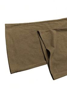 Hidkat Women's Corduroy Casual Straight Leg Pants, Solid Color Drawstring Vintage Pockets, Breathable & Comfortable, Suitable For Daily Activities, Autumn/Winter - Brown - View 6