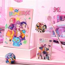 时尚韩流文化主题文具套装，包含活力四射的设计、高品质书写工具、装饰贴纸和便携式笔记本——是写日记、学习、送礼和表达对音乐的热爱的理想之选。 - 彩色 - 查看 8