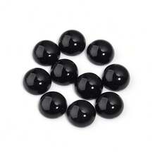 5-10pcs/Pack Natural Black Agate Cabochons, Various Sizes, Vintage Elegant Black Gemstone Cabochons, Suitable For Necklace, Ring, Bracelet Jewelry Making, DIY Decoration - Black Onyx - View 13