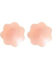 1/3/5 Pairs Silicone Invisible Breast Petals, Nipple Cover Bra Accessories Suitable For Low-Cut Evening Dresses, Floral Design, Reusable, Anti-Slip, For Bridal Photography, Wedding Accessories - Multicolor - View 4