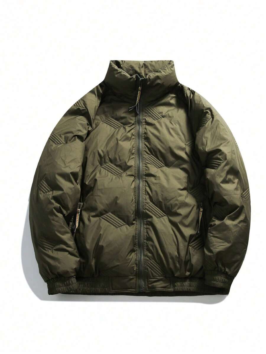 Men Down Coats - Army Green - View 1