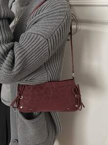 Wholesale Cross-Border Fashion Patchwork Baguette Bag, Women's 2026 Summer New Leopard Print Shoulder Bag, Casual Versatile Underarm Bag - Multicolor - View 5