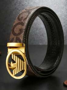 Men's Business Circle Bird Alloy Automatic Buckle Belt, Designer G Letter High Quality Belt, Ideal Holiday Gift For Family And Friends - Multicolor - View 13