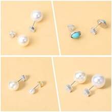 12 Pcs Silicone Flat Earring Backs For Studs, Clear Comfort Design, Earring Backs Replacements For Heavy Earrings Heart Shape - / - View 7