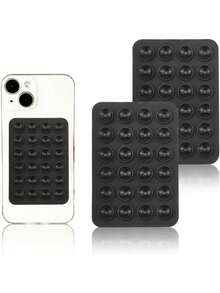 2个装硅胶吸盘手机壳支架，免提减压玩具镜面淋浴手机支架，视频和自拍（白色，浅粉色） - 彩色 - 查看 12