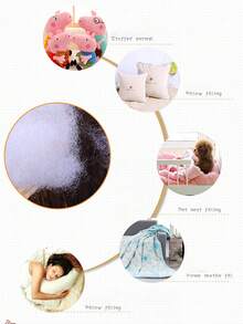 50-600g Polyester Fiber Filling, Silk Cotton PP Cotton, Filling Cotton, Compressed Vacuum Packaging, High Elasticity, Suitable For Sofa Cushions, Soft Pad Fillings, Toys, Pillows, Plush Or Stuffed Animals, Pillow Inserts - Multicolor - View 7