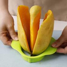 1pc Easy-Grip Mango Slicer – Durable Plastic Fruit Cutter With Sharp Blades For Easy Peeling & Core Removal, Creative Kitchen Gadget For Perfect Mango Slices, Home Cooking & Fruit Preparation Tool - Multicolor - View 7