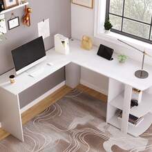 Home Office Desks - White - View 4