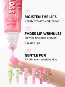 USHAS 保湿唇彩，6 种口味可选，滋养保湿，适合秋冬季唇部护理，可爱吊坠装饰，圣诞节和新年必备礼物 - #01 - 查看 5