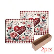1pc Heart, Flower, Plaid Pattern Printed Washing Machine Dust Cover Mat, Rubber Soft Bottom, Laundry Room Accessory, Washing Machine Top Protective Pad, Quick Drying, Refrigerator Dust Cover, Coffee Maker Countertop Absorbent Mat, Diatomite Draining Mat, Modern Laundry Room And Kitchen Appliance Washing Machine And Dryer Dust Cover, Home Decor, Kitchen & Dining Decor - Multicolor - View 12
