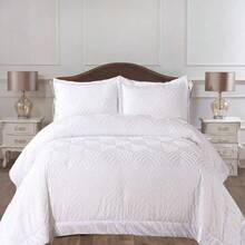 Luxury Quilted Velvet Bedspread Set With Pillow Shams – Soft Comforter Coverlet Bedding Set – King & Double Sizes - Mink - View 4