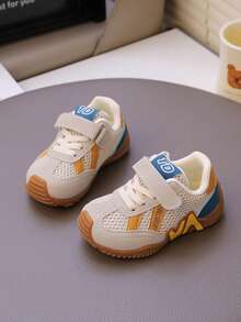 Kids Boys Girls Spring/Autumn Sports Shoes, Breathable Non-Slip Casual Lightweight Running Sneakers - Yellow - View 1