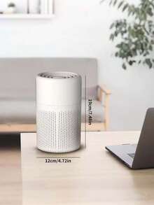 Bedroom Home Small Air Purifier Mini Air Purifier With Scent Function 360° Air Inlet HEPA Silent Pet Air Purifier Freshener Cleaner Filter Smoke Dander Hair Odor Suitable For Bedroom And Kitchen Desktop Office Apartment Single Purification No Filter White - White - View 4