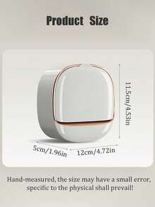 1个带盖豪华壁挂式皂碟，高端沥水皂架，防水ABS皂碟收纳盒，适用于浴室、淋浴间、旅行，简约皂碟，浴室配件，浴室收纳架，万圣节/圣诞节装饰