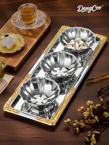Dengcoo 1 chiếc cốc tráng miệng, bát tráng miệng, chân nến, khay phục vụ, đĩa xinh xắn bằng thép không gỉ, thích hợp cho gia đình, khách sạn, nhà hàng, tiệc tùng hoặc các buổi tụ họp khác. - Cái bát - Xem 3
