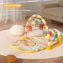 Hands-Free Baby Foot Piano Fitness Rack, Multifunctional 0-1 Year Old Baby Rattle Toy, Infant Foot Piano Toy [No Batteries Included, Requires 4 AA Batteries] - Multicolor - View 10