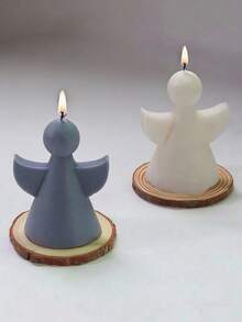 3D Angel Silicone Candle Mold, DIY Soap Making Material, Plaster Resin Casting Mold, Home Decor Ornament Craft Gift - White Silicone Mold - View 9