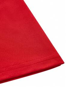 Elegant Asymmetrical Off-The-Shoulder Dress – Fitted Silhouette With Pleated Details, Ideal For Spring/Summer Evening Wear, Parties, Nightclubs & Fashionable Weddings - Red - View 9