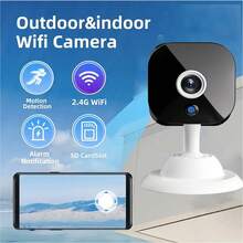 1pc WiFi Smart Home Security Camera 1080P HD With Voice Intercom, Night Vision - USB Powered Indoor/Outdoor Surveillance System, Motion Alert System & Remote Mobile Viewing | Sleek White Compact Camera - White - View 12