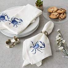 CYPNDII Seashore Collection Decoración para casa de Playa Juego de servilletas 20 x 20 Pulgadas Cangrejo Azul 6 PiezasFashion - 227432506 - Ver 7