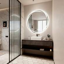 CYPNEspejo para Baño Redondo con Luz LED 80 cm Espejo Circular Inteligente Antivaho con 3 Temperaturas de Color Ajustables Función de Memoria Reloj Digital y Botones Táctiles para Tocador o DormitorioFashion - 227499697 - Ver 3