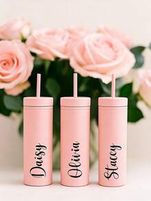 1pc/5pcs/10pcs/20pcs Personalized Name Stickers | Vinyl Decals, Black & White Options | Creative Cursive Art Name Labels, Ideal For Bridesmaid Gifts, Birthday Party Decorations | Customizable For Car Body, Hood, Window, Shop Window,Wallpaper Stickers Wall - Multicolor - View 8