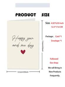 1pc Greeting Card With Envelope, Funny Birthday Card, Boyfriend/Girlfriend Humor Card, Happy Birthday, Back To School, Back To School Supplies, Birthday Card Valentine's Day Gift, Anniversary Card, Funny Valentine's Day Card, Amazing Wife, Valentine's Day Gift Box Card - Xk250 - View 2