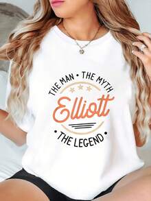 Elliott The Man The Myth The T Shirt - White 4 - View 3