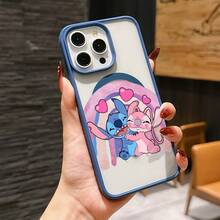 This Disney Lilo & Stitch Phone Case, Featuring Stitch And Angel Cartoon Characters, Boasts A Cute And Playful Design, A Simple And Stylish Appearance, And A Smooth And Comfortable Feel. It Features A Magnetic Back, Camera Protection, A Transparent And Fashionable Back Panel, And Reinforced Corners For Effective Drop Protection, Making It An Ideal Choice For Young People. This Phone Case Is Compatible With IPhone 17/16/15/14/13/...12/11/XR/XS/X Series And SamsungGalaxy S22, S23, S24, And S25 Series Phones. It's The Perfect Gift For Friends And Family. - Màu Xám nhạt - Xem 7