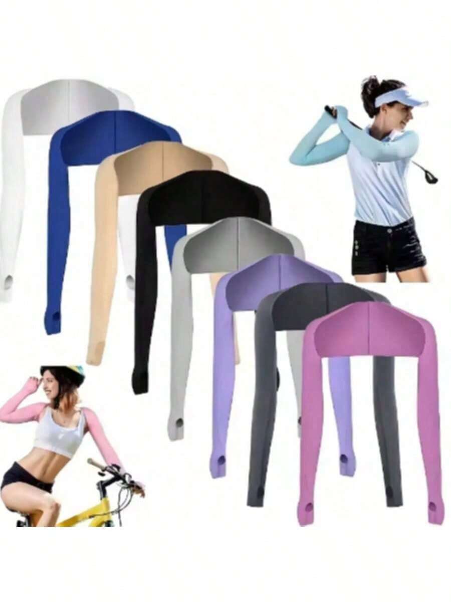 1pc Sweet & Spicy Style Long Sleeve Cropped Solid Color Versatile Dolman Sleeve - Multicolor - View 1