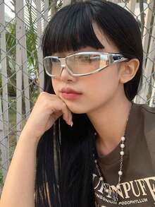 时尚光学眼镜一副，多种颜色可选，优雅别致，圆形透明电脑眼镜框，男女通用，有效遮光，清晰的眼镜配件。时尚百搭，轻便舒适，防护力强，还能修饰脸型，适合性别揭晓派对、生日、婚礼、聚会等场合，也是送给同事、朋友和家人的完美礼物，是开学季的必备单品。 - 彩色 - 查看 7