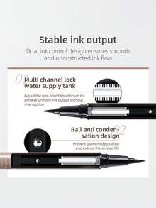 NOVO Waterproof, Sweat-Proof, Smudge-Proof Liquid Eyeliner Pen, Long-Lasting, Ideal For Beginners, Fine Soft Bristles, Suitable For Women, Makeup, Winter, Y2K Fashion, Birthday Gift, Party, Best Color - 02#Natural Brown - View 11