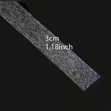 1卷63米（2480英寸）白色无纺布双面粘合衬布，服装辅料双面热熔胶带，包边粘合胶带，适用于缝纫、工艺品、帽子和服装缝纫用品 - 白色 - 查看 9