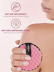 可重复使用的洁面海绵，卸妆海绵，洗脸工具，化妆海绵，化妆工具，适用于洁面、卸妆、护肤、沐浴，温和呵护，生日礼物，礼品，女士礼物，母亲节礼物，足部护理，清洁用品，返校必备，旅行必备，家居用品，假日必备，夏季 - 彩色 - 查看 4