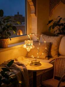 1个个性化定制新月灯，适用于卧室床头柜装饰、客厅书架装饰、斋月节庆祝活动等场景，营造温馨舒适的氛围，也适用于节日庆典、生日派对、婚礼庆典、卧室装饰等场合。 - 白色 - 查看 6