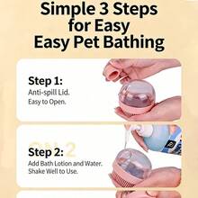 1件装宠物洗澡刷，宠物洗澡梳手套，猫咪按摩去毛刷，贵宾犬/泰迪熊狗狗毛发清洁护理用品 - 彩色 - 查看 6