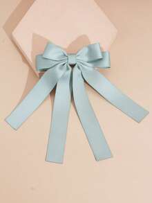 1pc Shiny Satin Ribbon Bowknot Hair Clip For Women, Suitable For Daily Wear, Parties, Festivals Cute Valentine's Day Valentines Claw Clips Hair Claws Hair Barrettes, School Stuff, Elegant, College, Bows, Hair Accessories, Head Accessories - Dark Green - View 12
