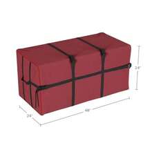 Elf Stor 83-DT5055 Bolsa de almacenamiento de Navidad de lona resistente grande para árbol de 7.5 pies rojo - Borgoa - Ver 2