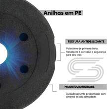 Kit Halteres Barras Anilhas Kettlebell Musculação 6 em 1 Peso Ajustável 10kg Consport - Preto - Visão 3
